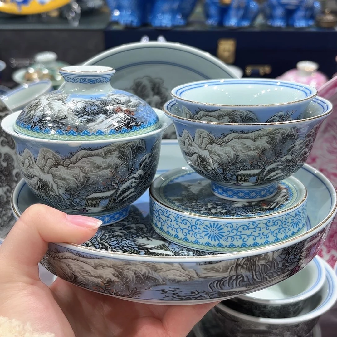 瓷片景德镇瓷器精品陈列