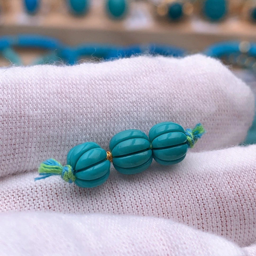 绿松石未镶嵌珠宝奇石7mm