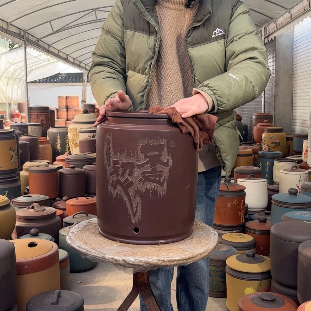 紫砂茶叶罐20龙头款