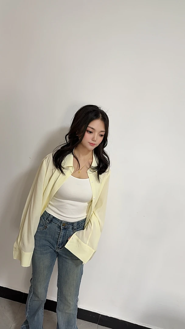 夏季长袖常规条纹条纹薄款短款带领衬衫轻奢上衣纯色女装百搭时尚