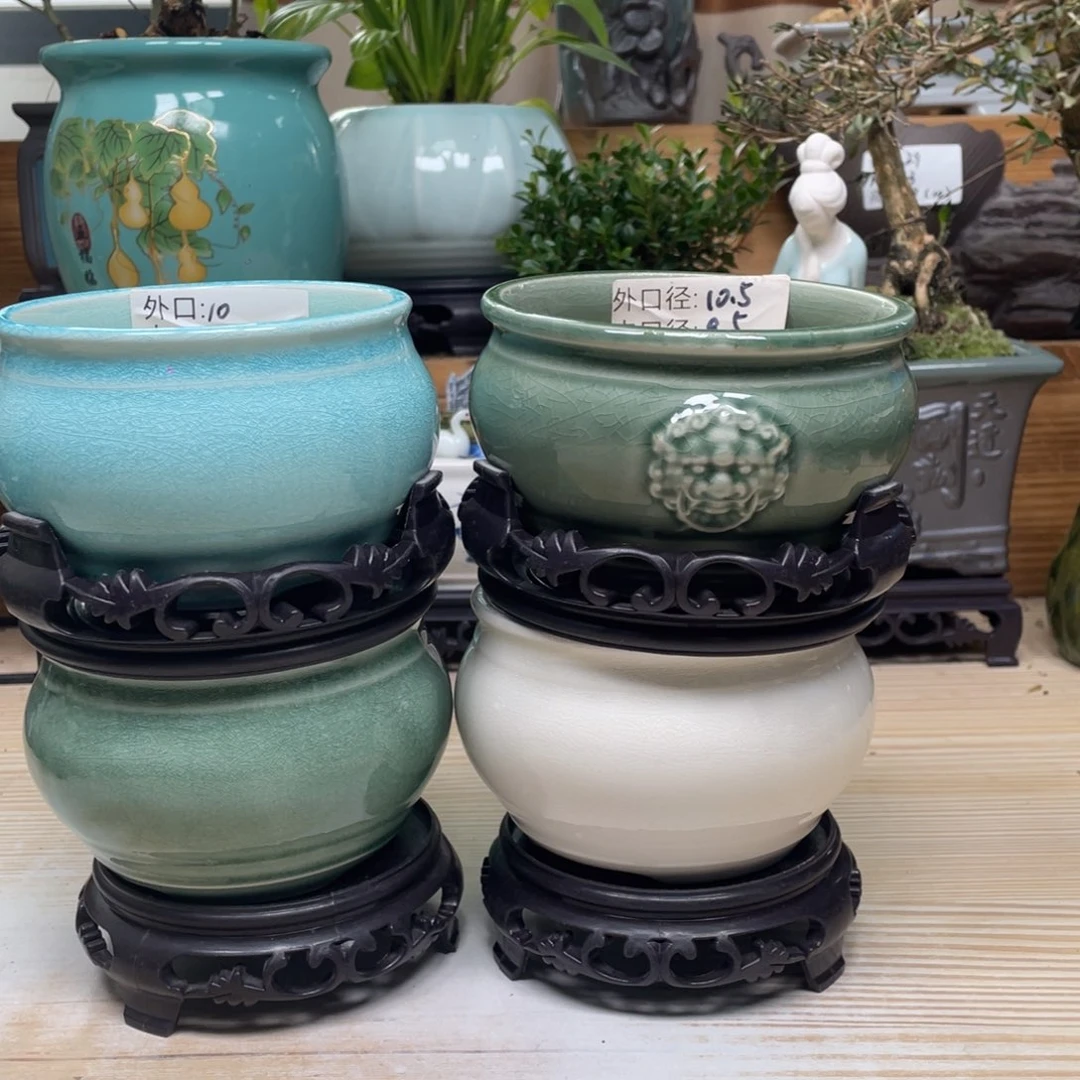 紫砂花盆陶瓷艺术花盆陶瓷