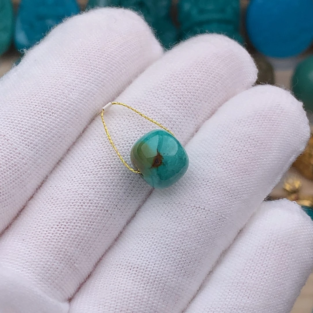 未镶嵌绿松石珠宝奇石10.5mm