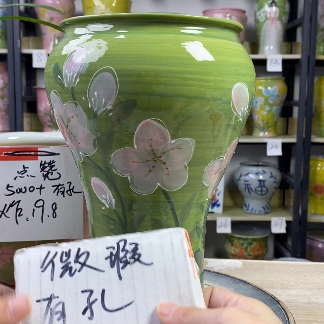 景德镇手工手绘陶瓷花盆