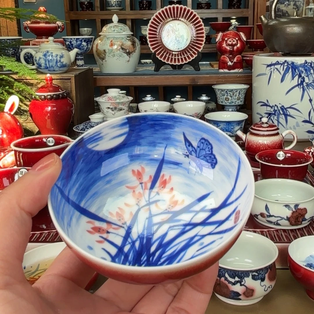 闻轩坊原矿郎红 精品兰花杯 普洱杯