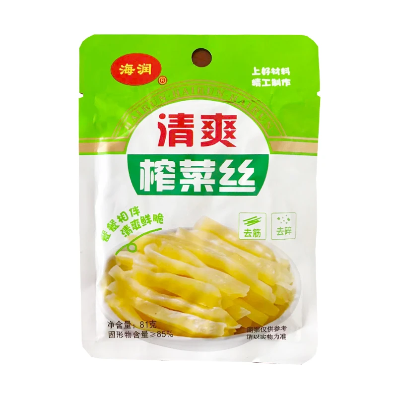 海润清爽榨菜丝 81g/袋 山东日照特产 下饭直销