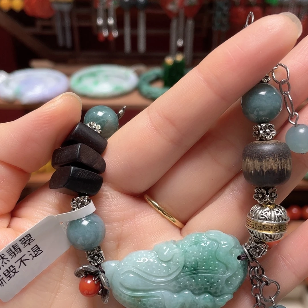 翡翠未镶嵌手链饰品