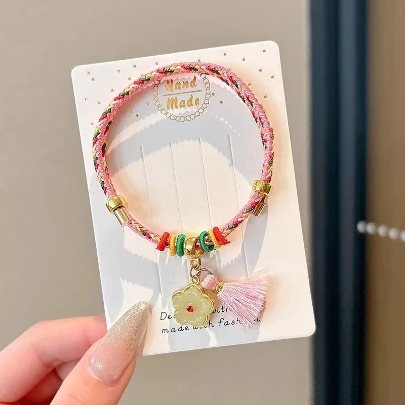 手工制作端午手链4条赠送桃木梳子1把