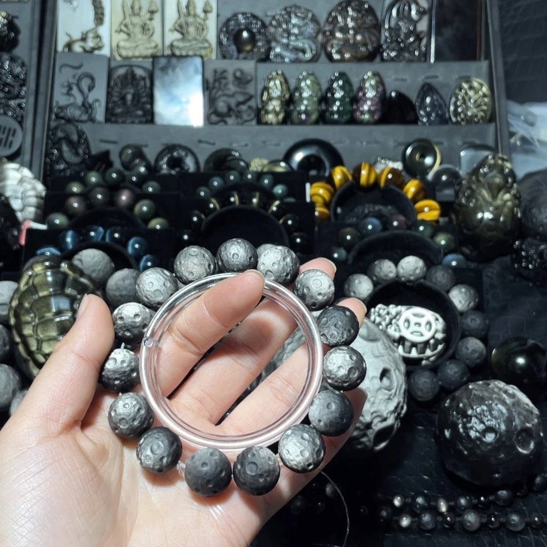 专***仁黑曜岩未镶嵌珠宝奇石