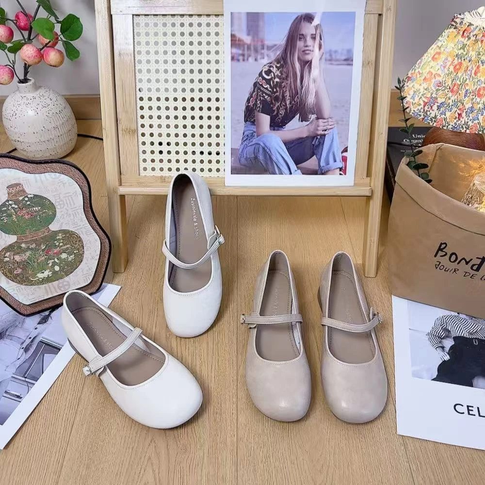 A-5纯色百搭软底休闲单鞋仓