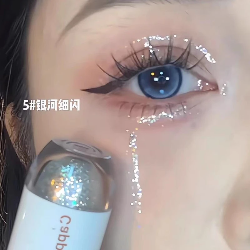 爆闪祖师奶繁星滴泪液体眼影眼妆卧蚕珠光超闪不脱妆亮晶晶细闪粉