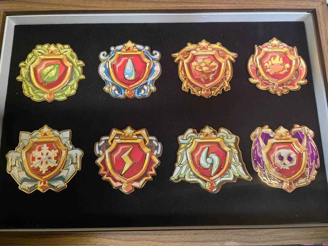 洛克王国十大徽章八大徽章复刻金属质感