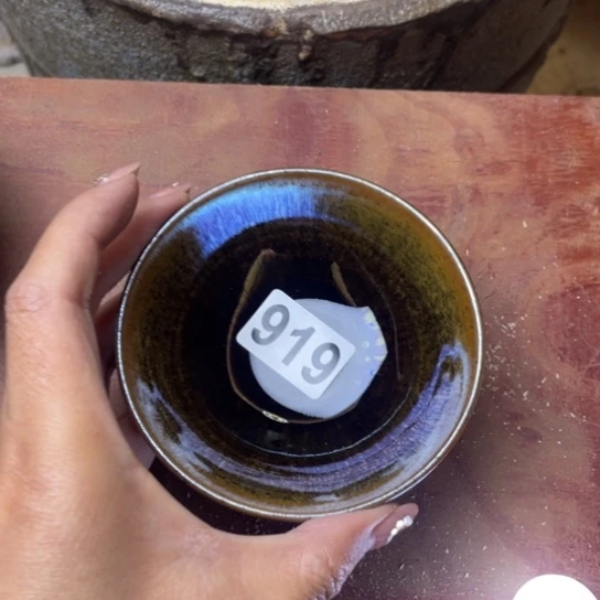 茶盏沐雨茶器柴烧主人杯
