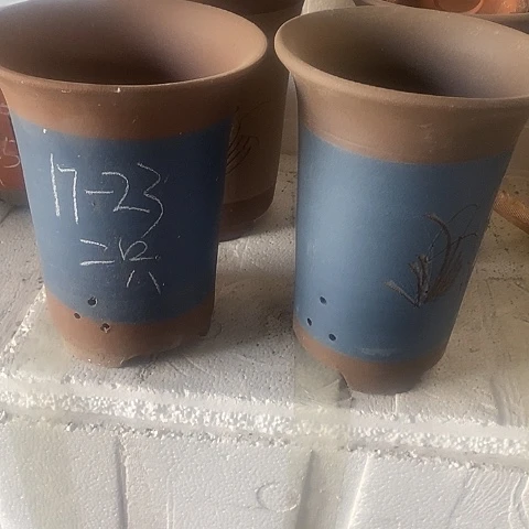 紫砂中国宜兴紫砂花盆，