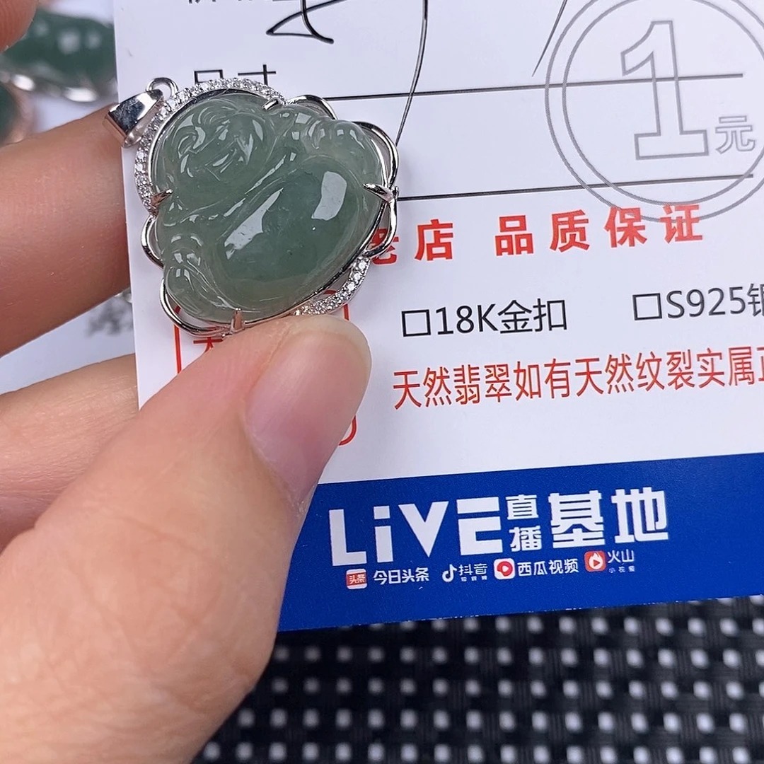 翡翠银S925镶嵌颈饰