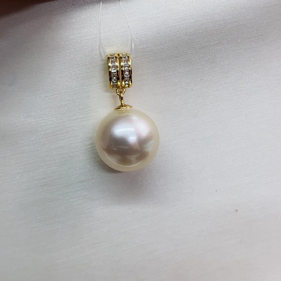 吊坠(不含链)银S925镶嵌海水珍珠14