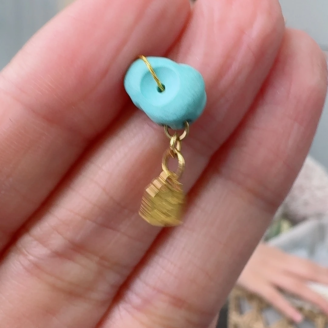 绿松石18K金镶嵌珠宝奇石