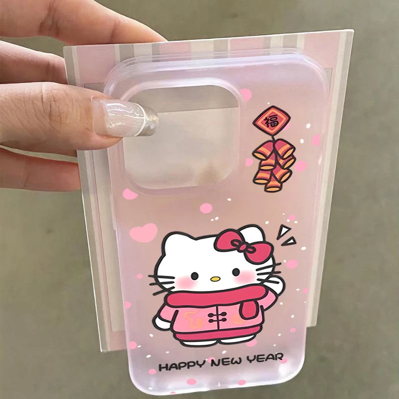 围巾KT猫适用iphone16promax苹果15手机壳14PLUS软13幻影12防摔11