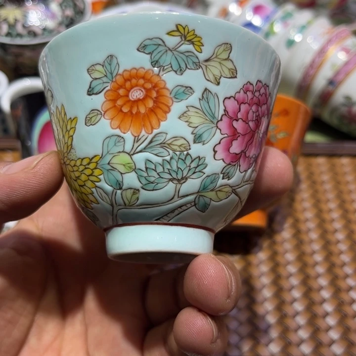 纯手绘精品盖碗杯