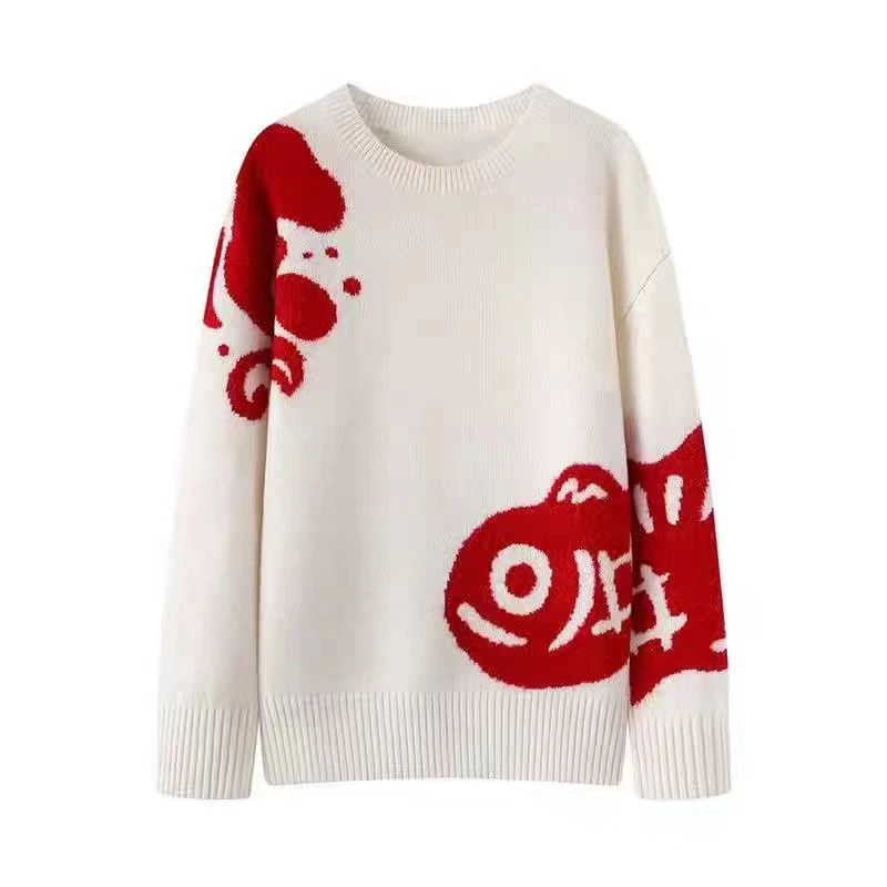 【提花】2025提花针织衫女早秋季新款宽松气质休闲百搭上衣9541