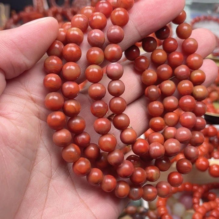 南红玛瑙未镶嵌手链