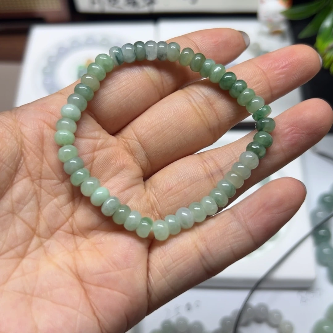 禧***宝定制翡翠未镶嵌翡翠手串