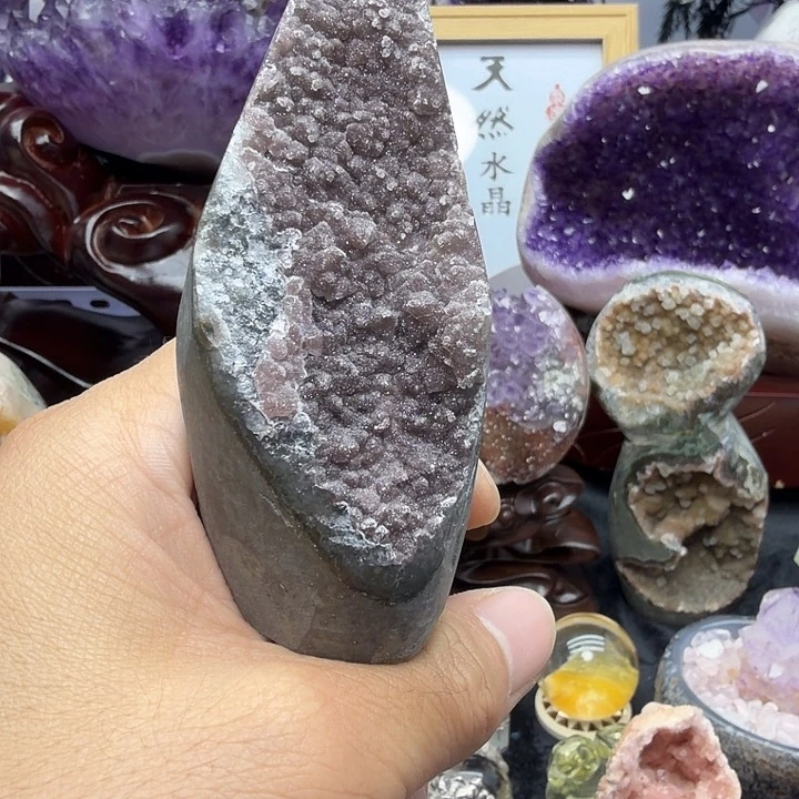 紫晶珠宝半成品未镶嵌