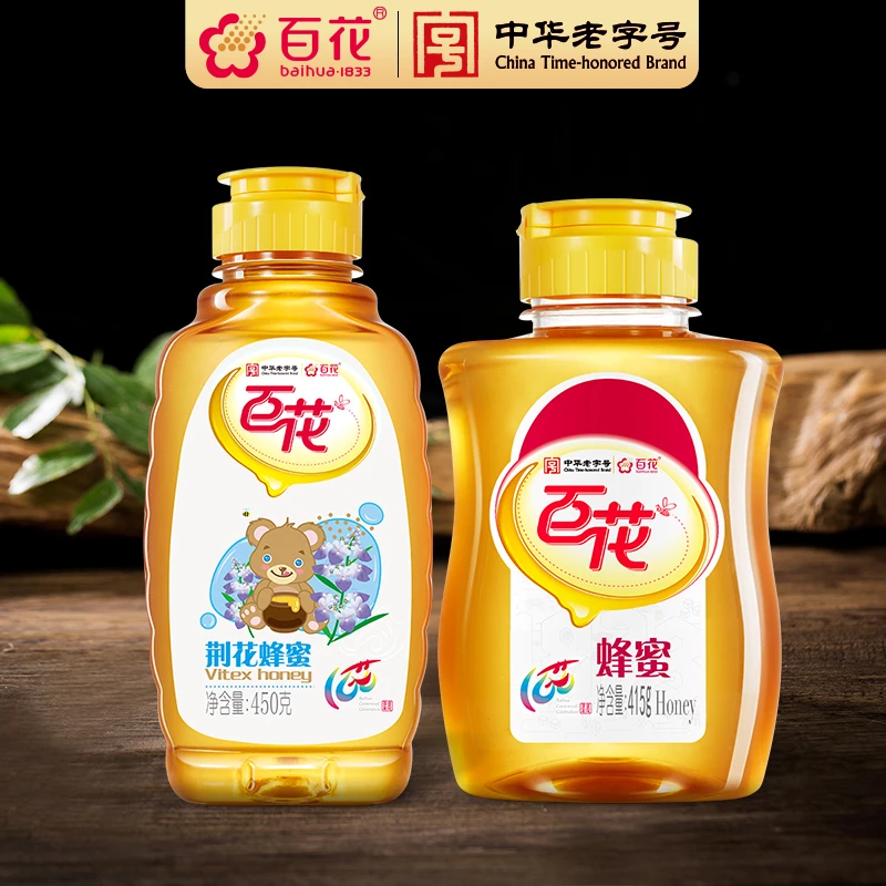 【中华老字号】百花天然荆花蜂蜜450g+蜂蜜415g传统酿造