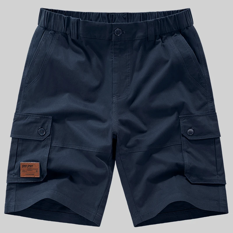 正品夏季薄款休闲短裤男士多口袋松紧腰五分裤美式工装复古 2506