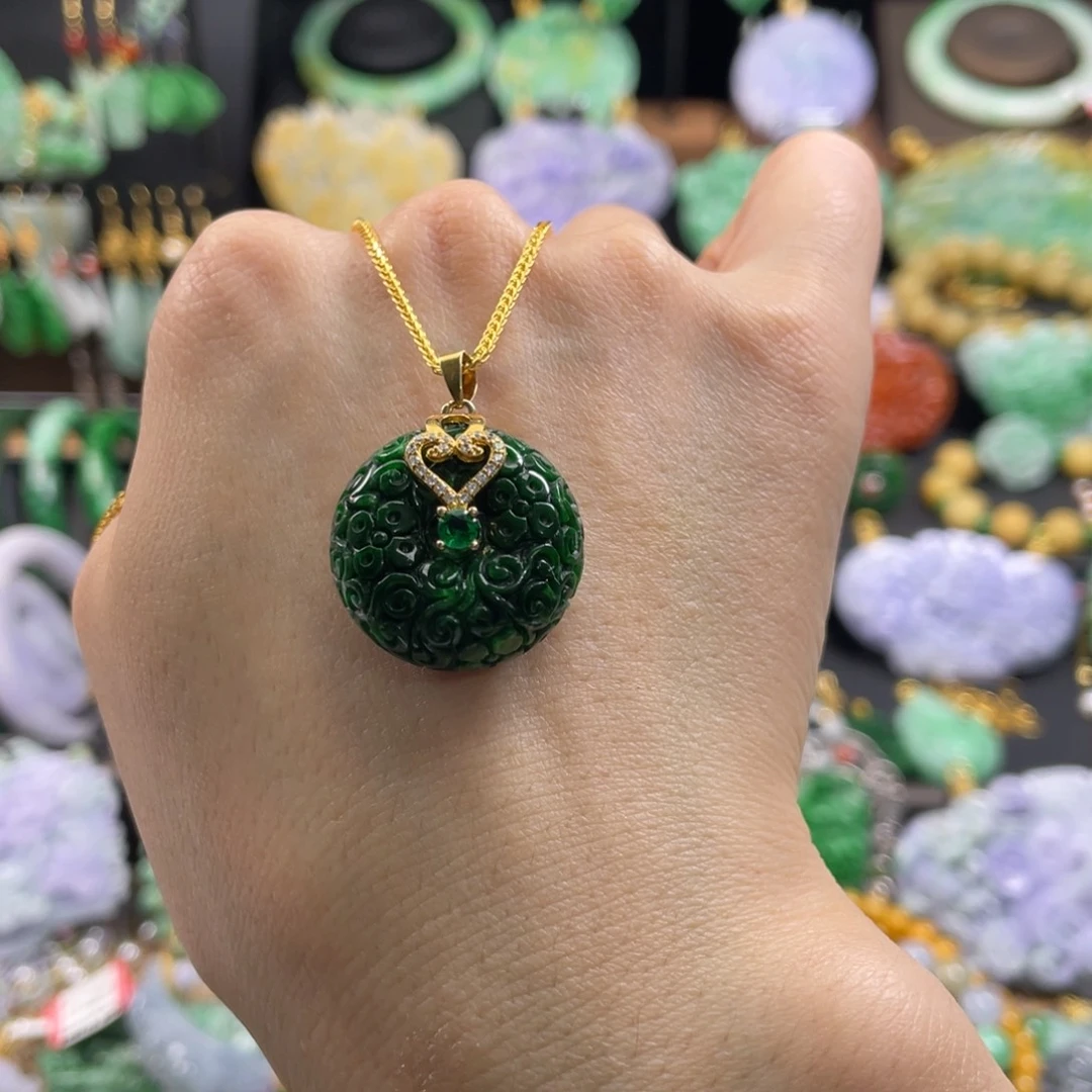 翡翠未镶嵌颈饰代编织