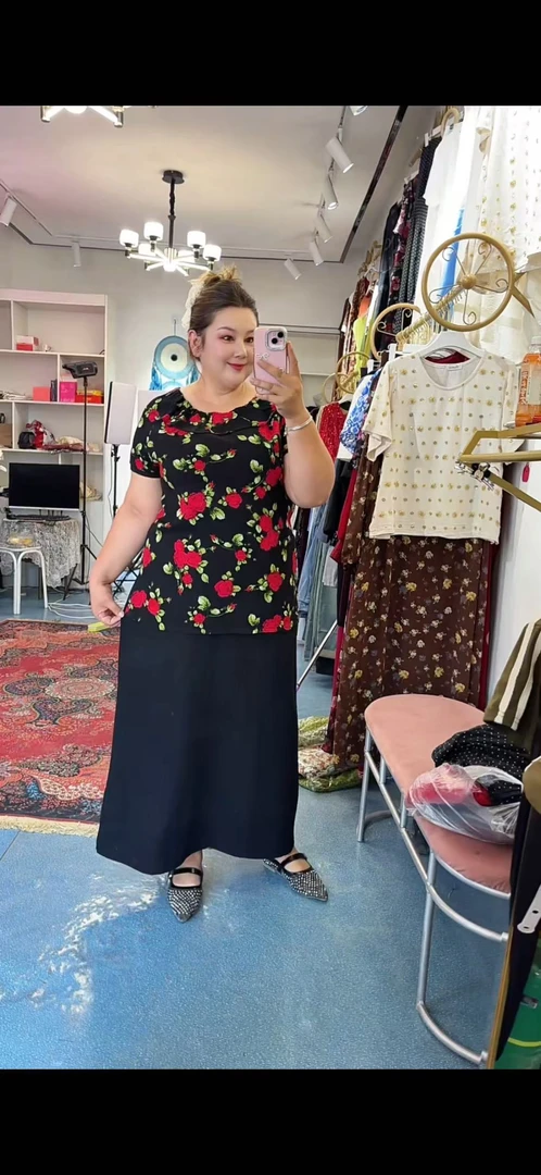 ~新款女装夏季冰丝短袖遮肚时尚T恤女上衣潮