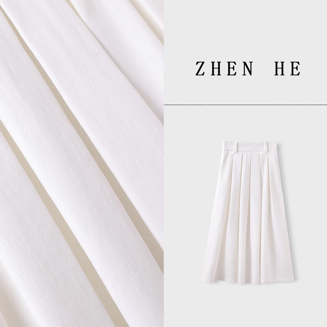 臻赫/ZHEN·HE 夏季新款 女士百褶裙2025夏