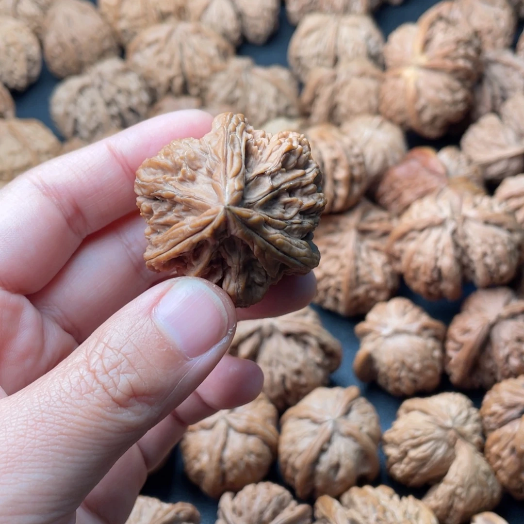 文玩核桃把件40 41 41大沽石三棱