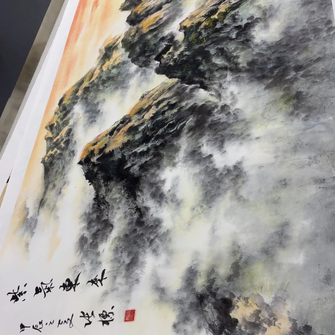 国画小*张标山水六尺