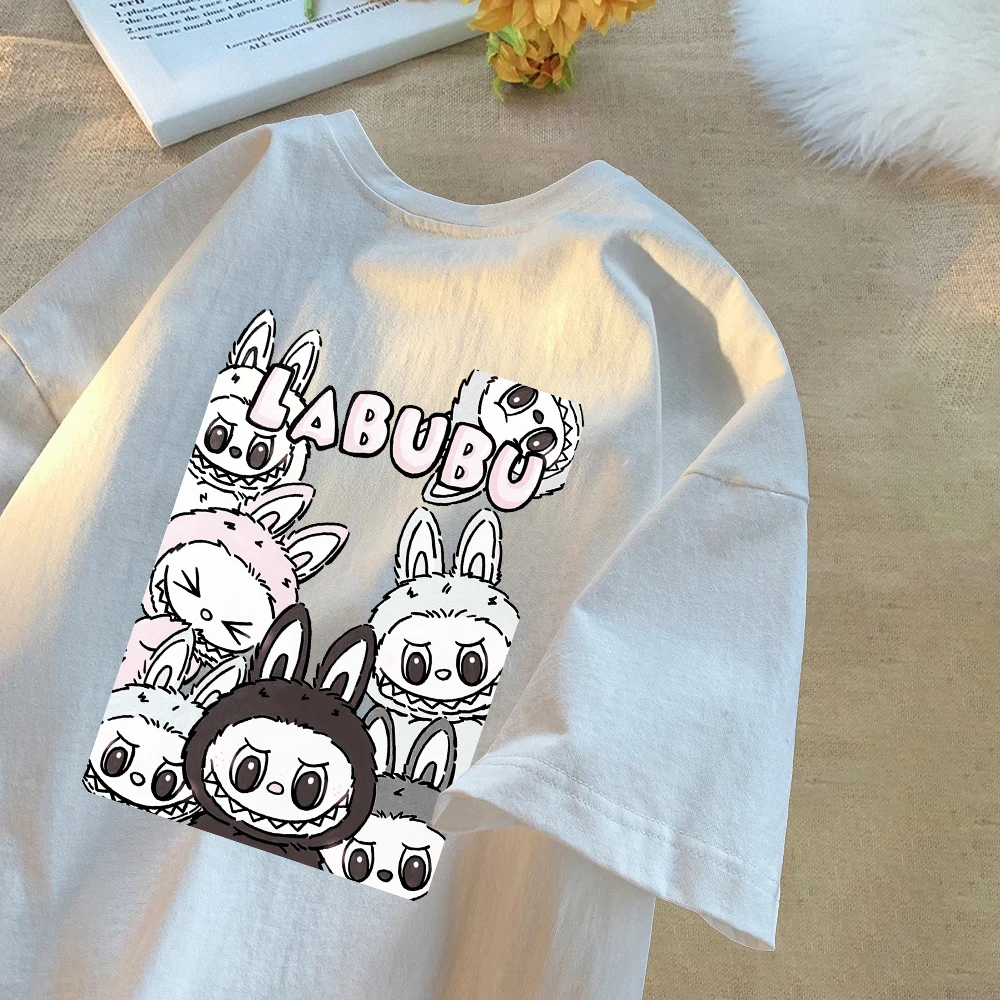 重磅纯棉短袖-五彩拉bubu 男女潮牌宽松百搭圆领上衣潮流