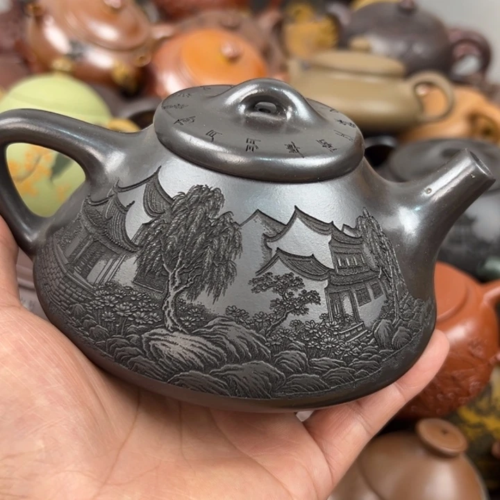 茶壶紫砂嘴巴铁质