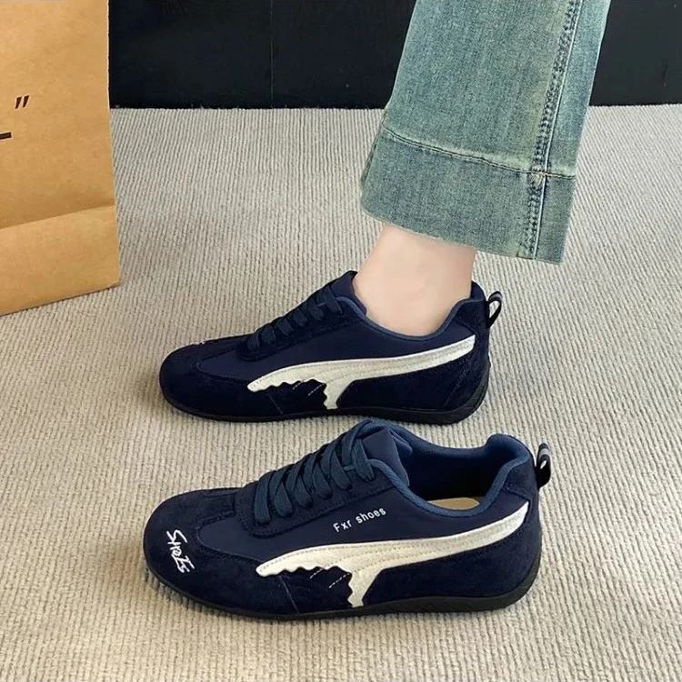 专柜百搭复古德训鞋女2025新款秋季防滑超火阿甘休闲鞋透气跑步鞋