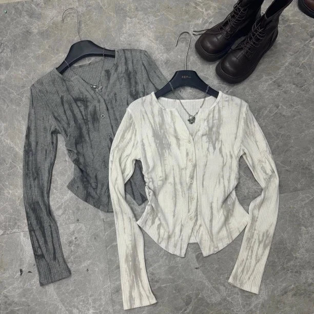 秋冬新款T恤修身网红打底衫灰色不规则内搭百搭套头休闲时尚上衣