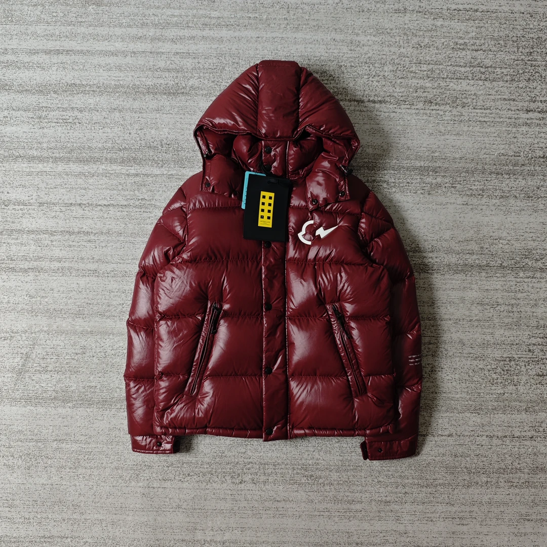 未使用 MONCLER 藤原浩联名徽标Logo亮面连帽羽绒服/3码＃6207