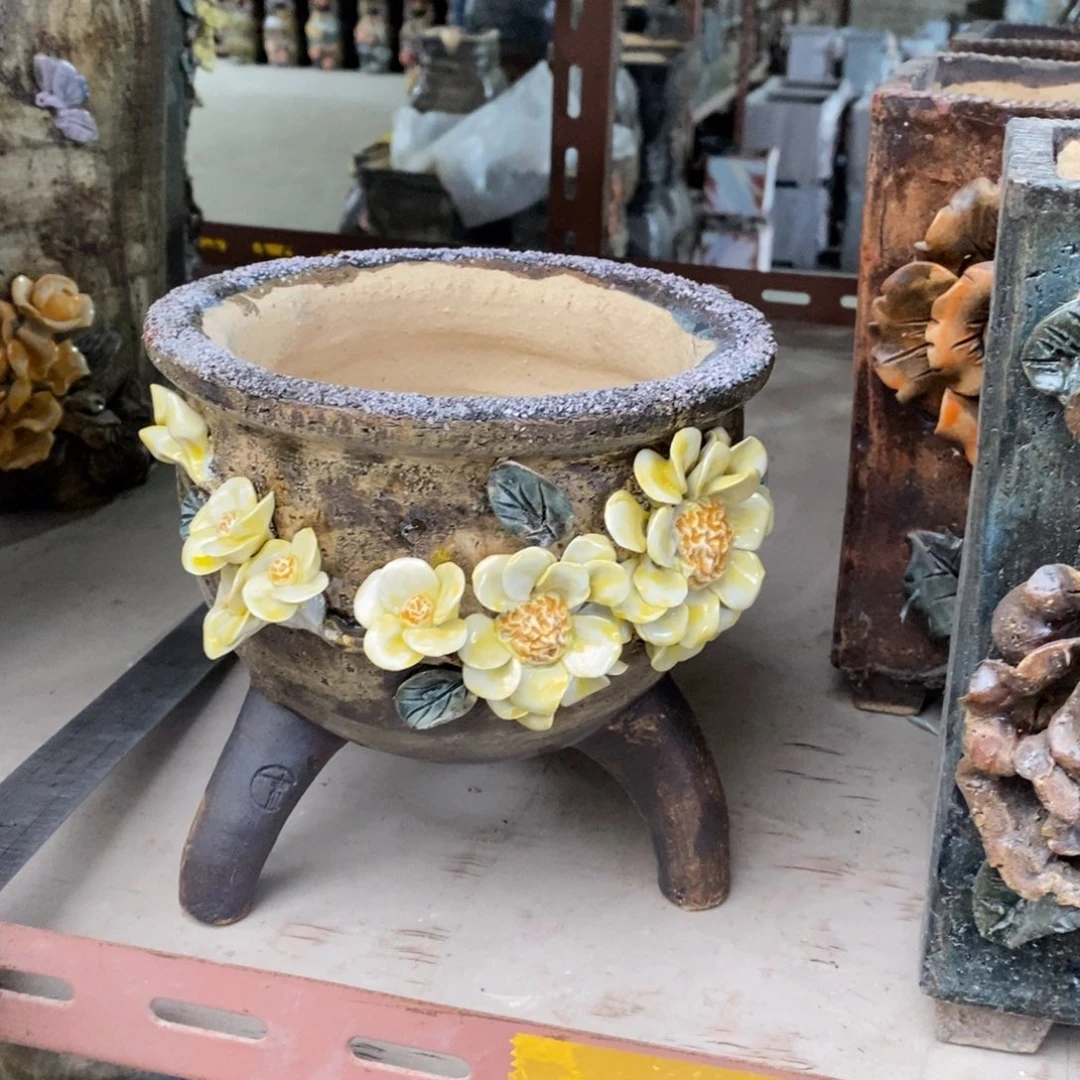 红陶青藤花器多肉花盆