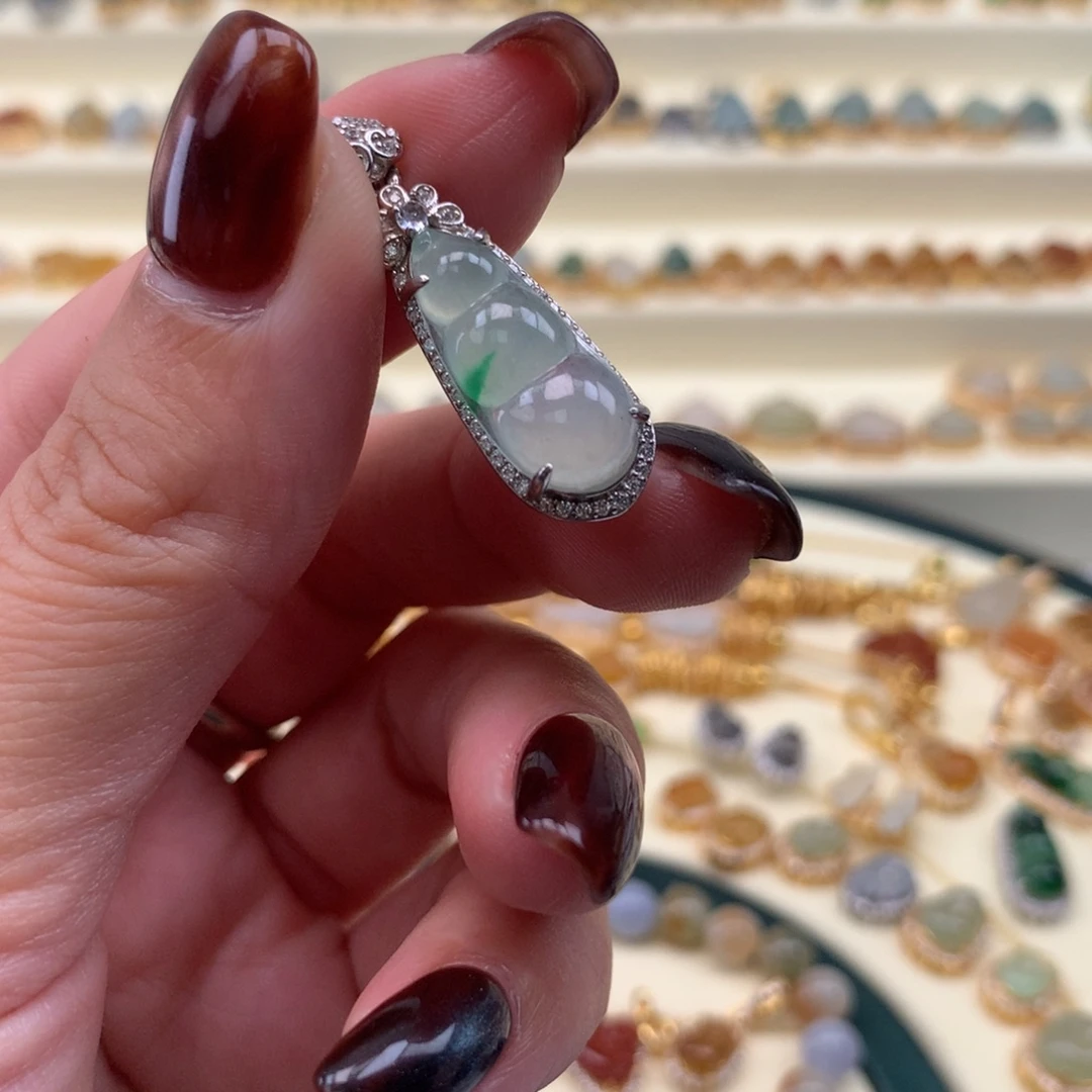 翡翠银S925镶嵌颈饰