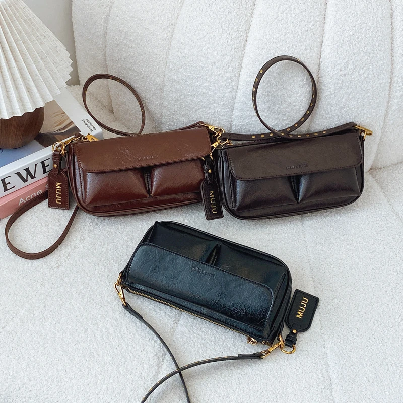 包包新款高级腋下复古洋气包包百搭通勤单肩斜挎包时尚大气小方包