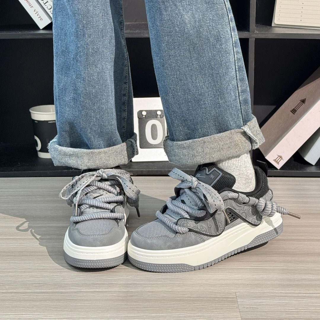 回力春季情侣鞋子男女同款2025新款爆款网面鞋厚底板鞋复古小白鞋