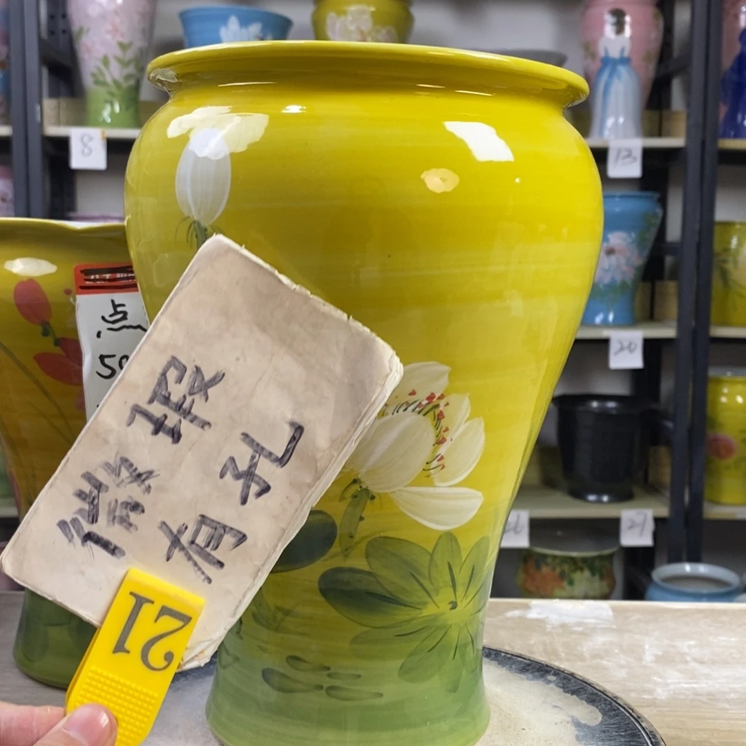 景德镇手工手绘陶瓷花盆