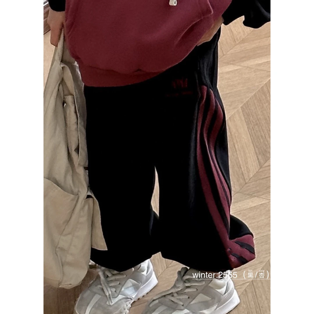 12565高端童装时尚百搭休闲加绒休闲裤D5-2-4春秋显瘦高腰