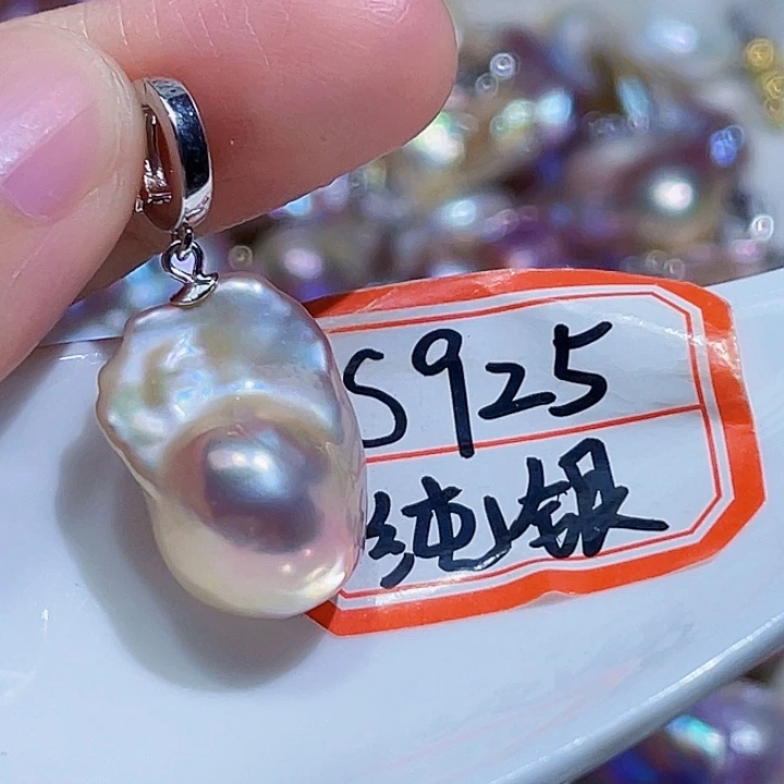 淡水珍珠银S925镶嵌颈饰