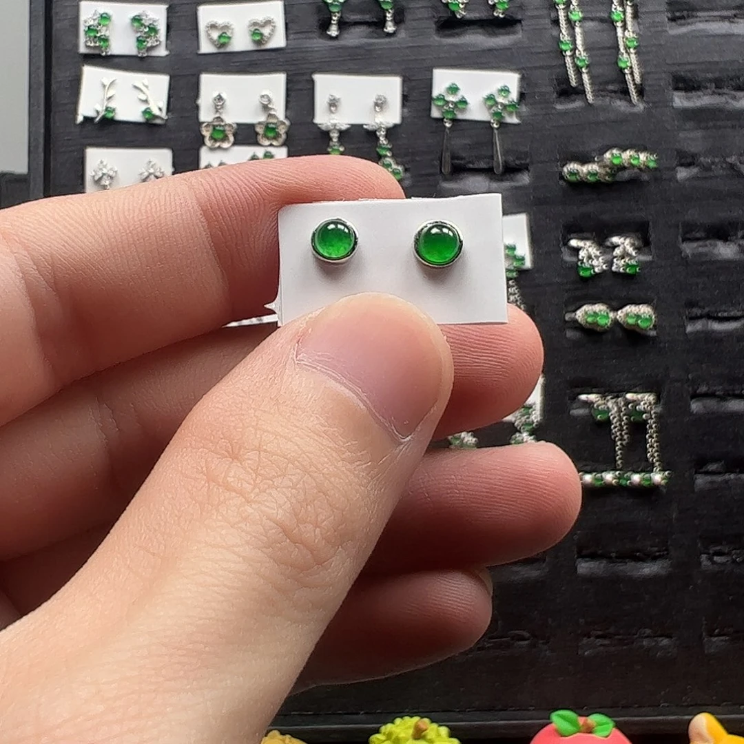 一***人翡翠银S925镶嵌手链不退不换