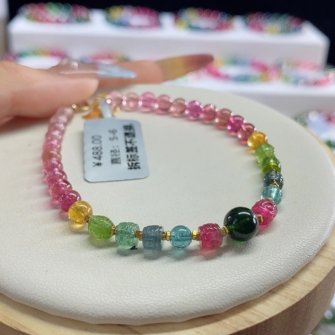 手链未镶嵌碧玺五****黑人鱼设计款