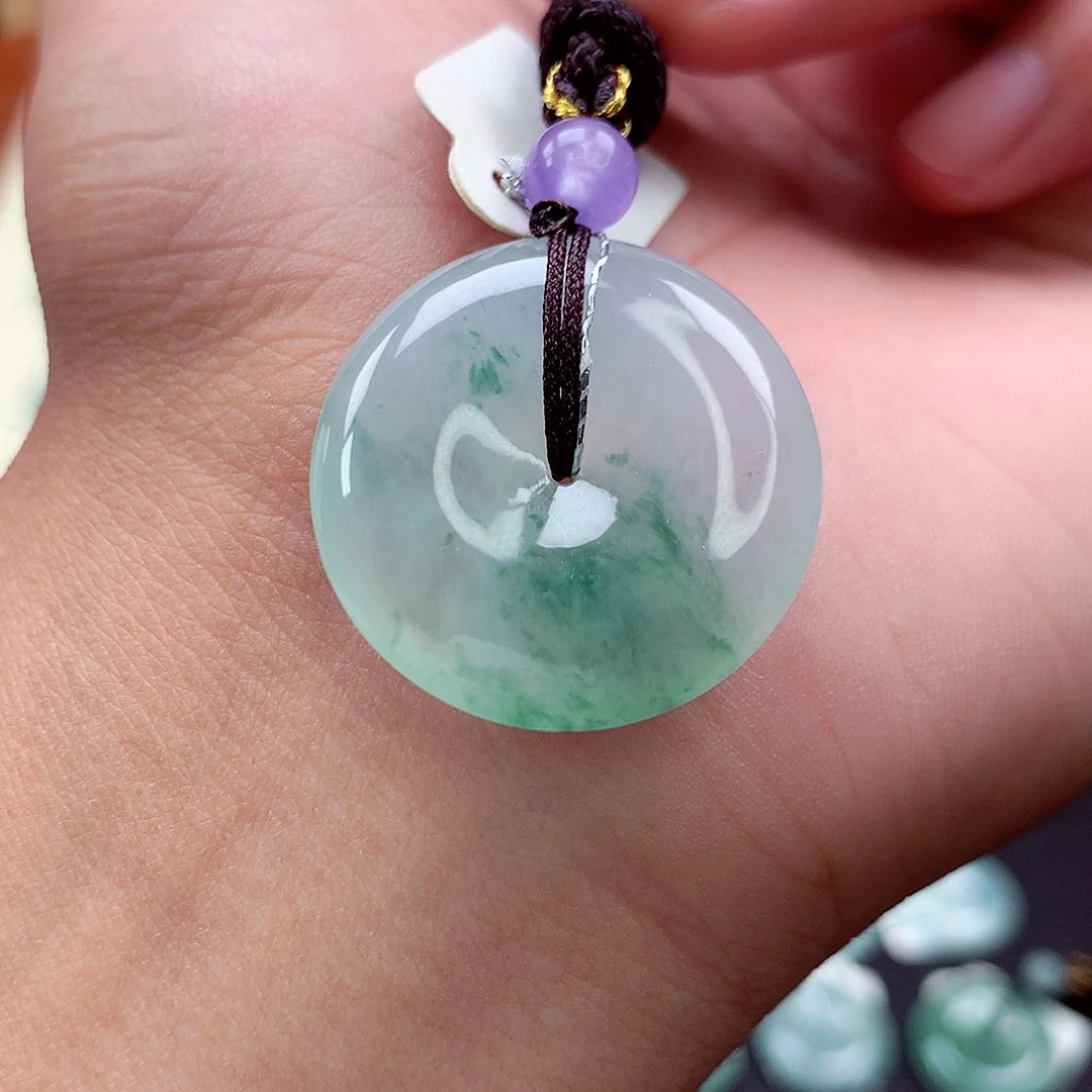 翡翠未镶嵌颈饰27 尺寸26.5-6.2