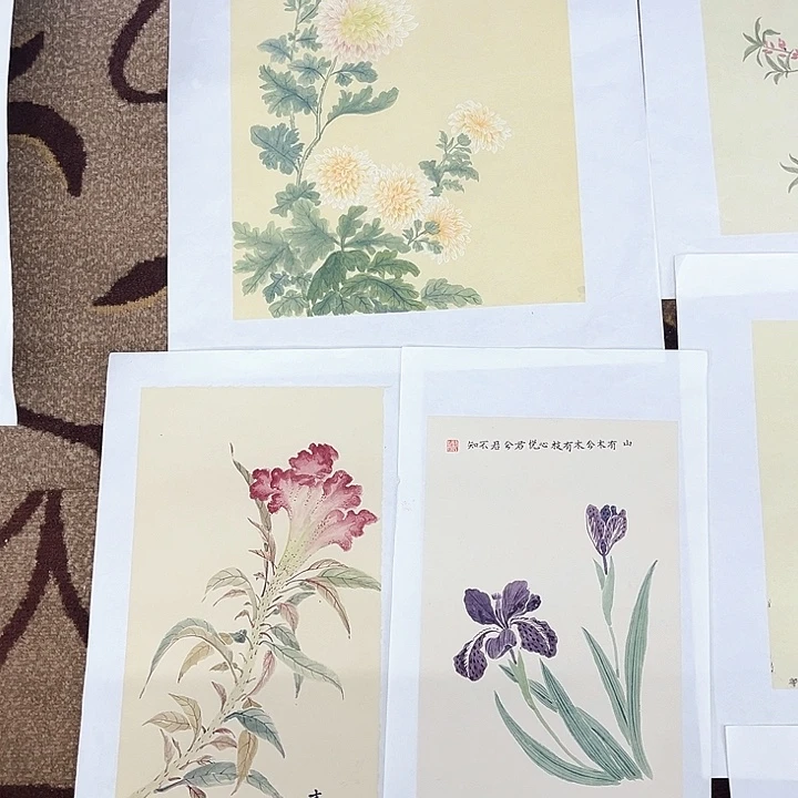 国画马**?3张没骨画李蕾画