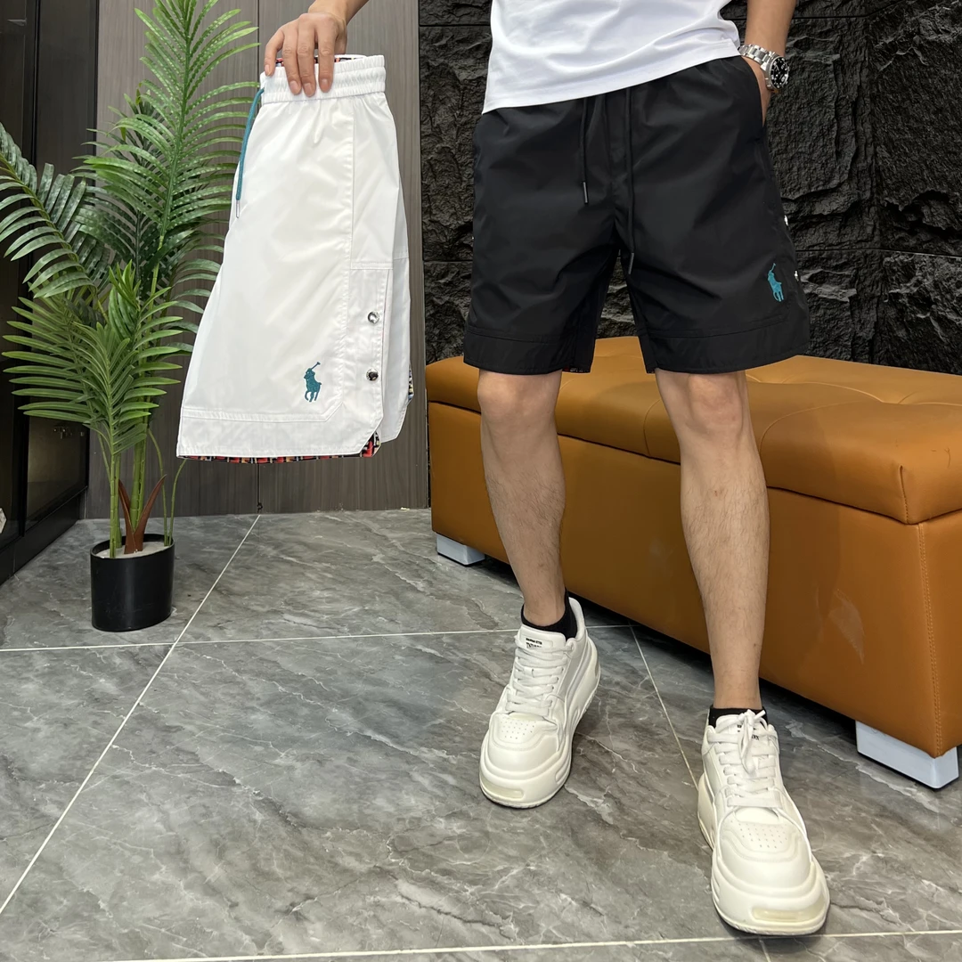 薄款休闲裤潮流刺绣夏季时尚男士短裤F6081